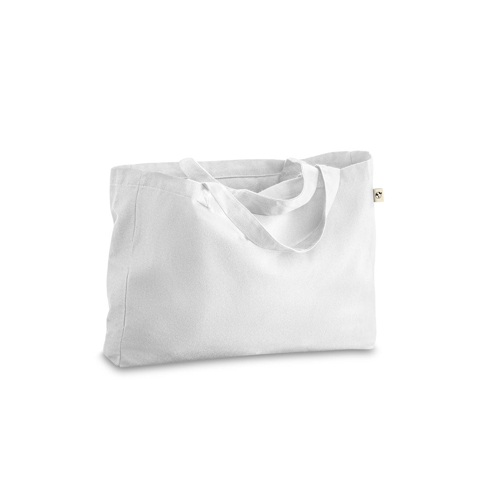 Cotton (50%), recycled cotton (30%) and polyester (20% rPET) bag (280 g/m²)