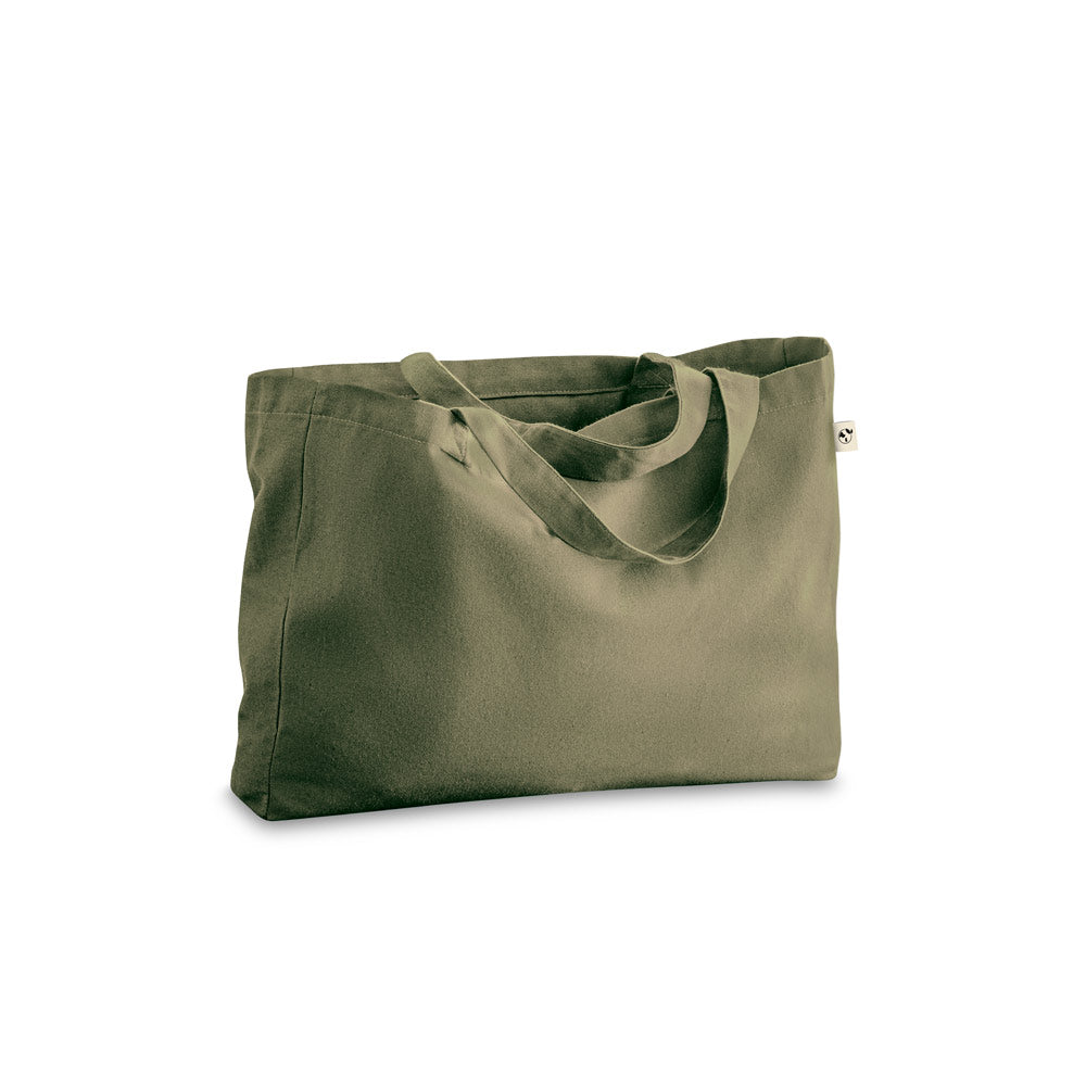 Cotton (50%), recycled cotton (30%) and polyester (20% rPET) bag (280 g/m²)