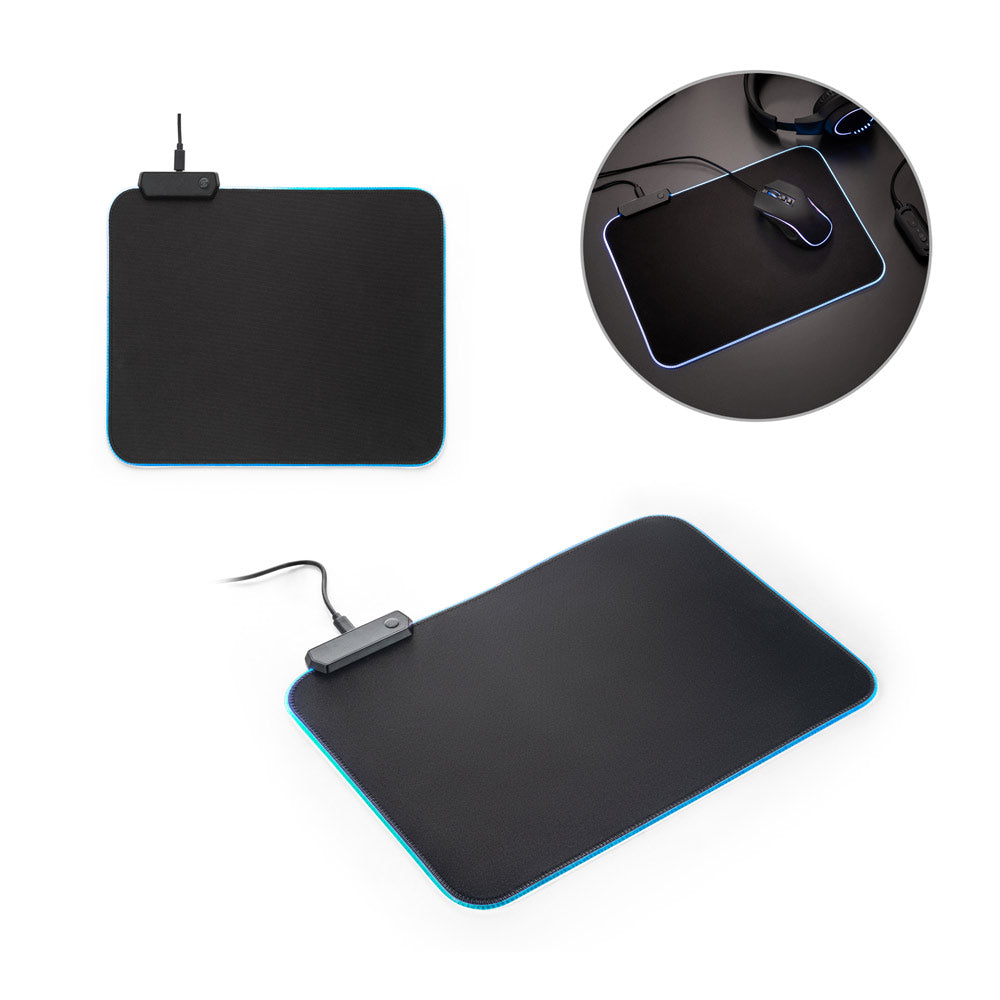 Gaming mouse mat with RGB LED lights